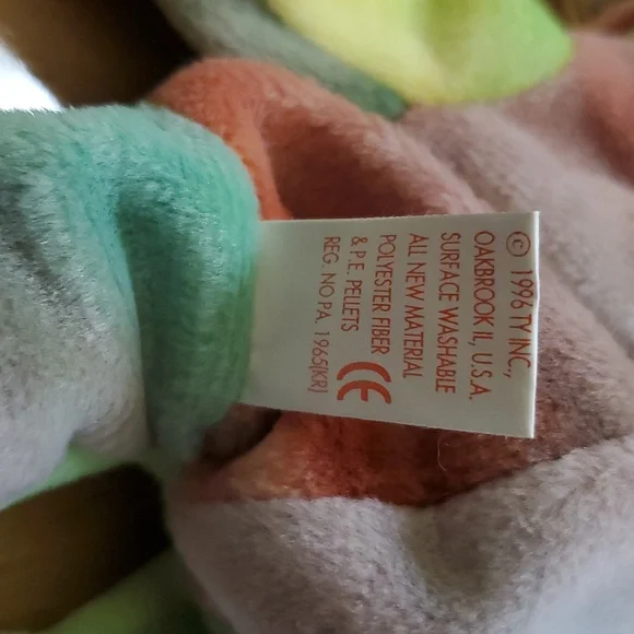 Ty Beanie Babies Tie-Dye Peace Bear Plush